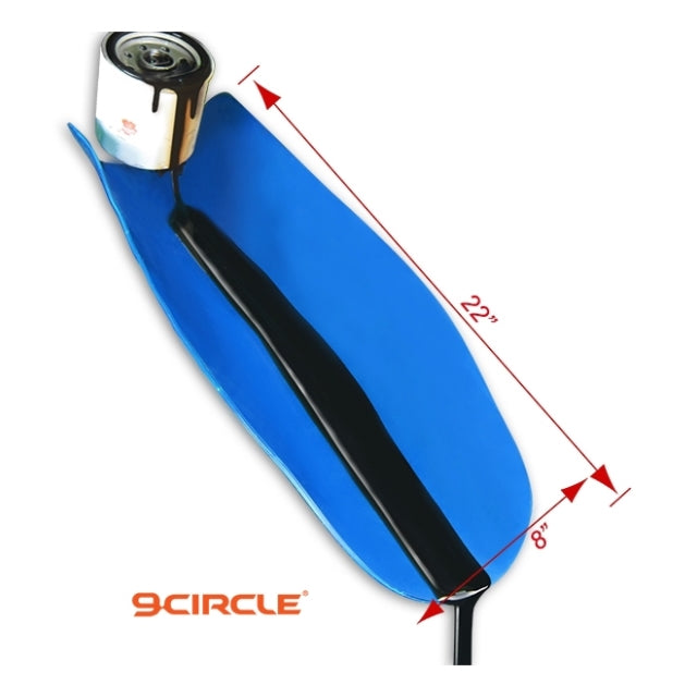 9 Circle 65067 Flexible Funnel in Use - 22 x 8 Inch Dimensional View