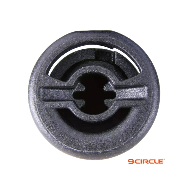 Close-up of 9 Circle nylon oil drain plug for VW and Audi engines