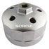 9 Circle 61605 Cartridge Oil Filter Wrench for Land Rover - top view showing 15-flute aluminum body and 3/8" drive