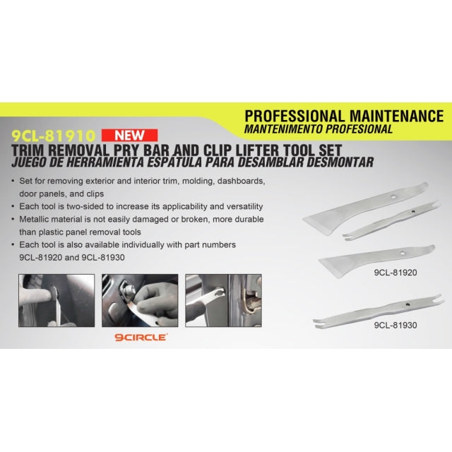 9 Circle 9CL-81910 Trim Removal Tool Set features and professional maintenance guide
