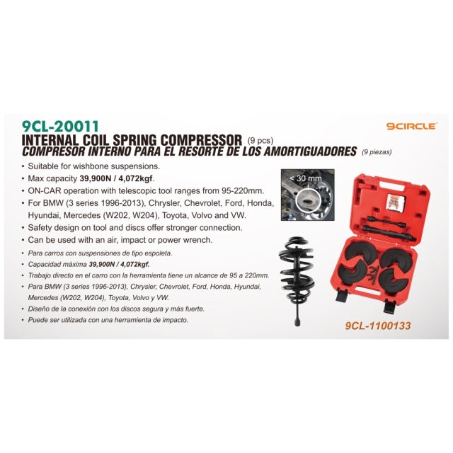 9 Circle 9CL-20011 Internal Coil Spring Compressor