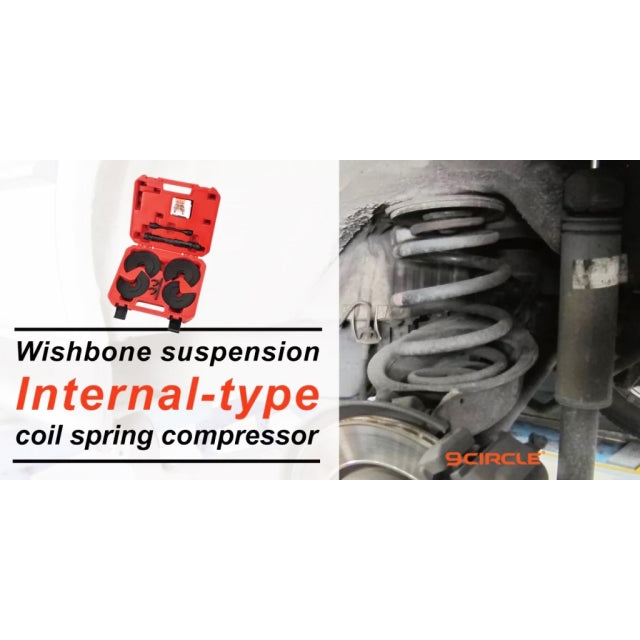 9 Circle 9CL-20011 wishbone suspension internal-type coil spring compressor in use