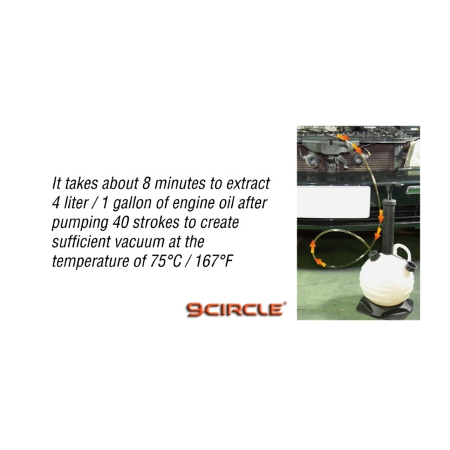 9 Circle 65860 Ensemble d'extracteur de fluide manuel 6 L/1,5 gallon