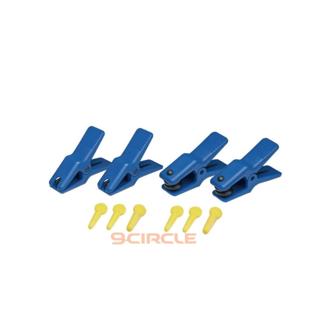 9 Circle 41112 Quick Fluid Stopper Set with 4 blue clippers and 6 yellow stoppers