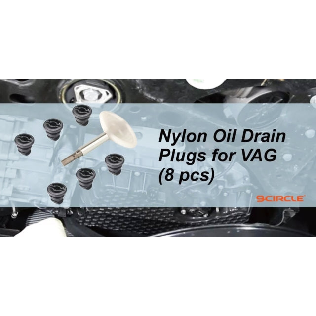 9 Circle Nylon Oil Drain Plugs for VAG 8 pcs with installation tool
