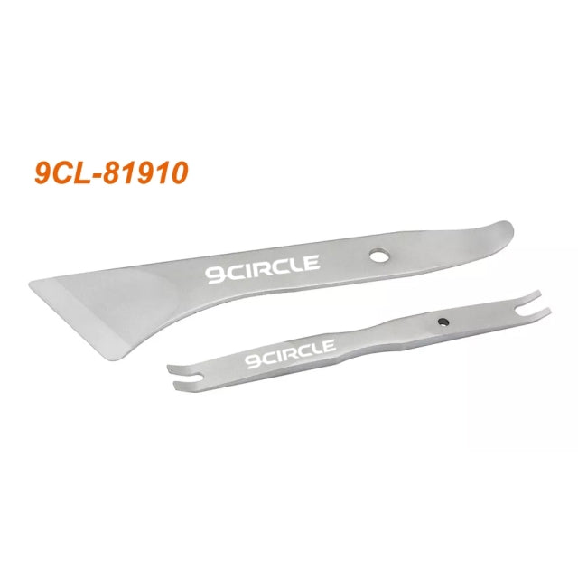 9 Circle 9CL-81910 2pc Double-Sided Trim Removal Pry Bar and Clip Lifter Tool Set angle view