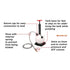 9 Circle 65820 ATF Refill Tank - Feature Callout: Swivel Cap, Spring Hose, Valve, Stabilizing Base