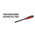 9 Circle Four-Sided Brake Caliper File Tool product photo with title callout