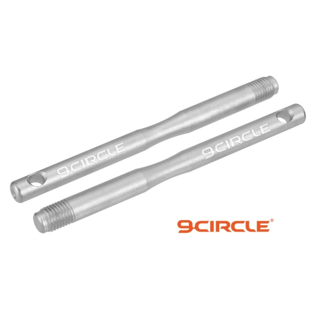 9 Circle 9CL-96053 M12 x P1.5 Male Wheel Hangers, pair of silver aluminum rods