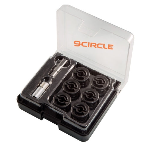 9 Circle 60680 Nylon Oil Drain Plug and Tool Set in 9CIRCLE branded plastic case