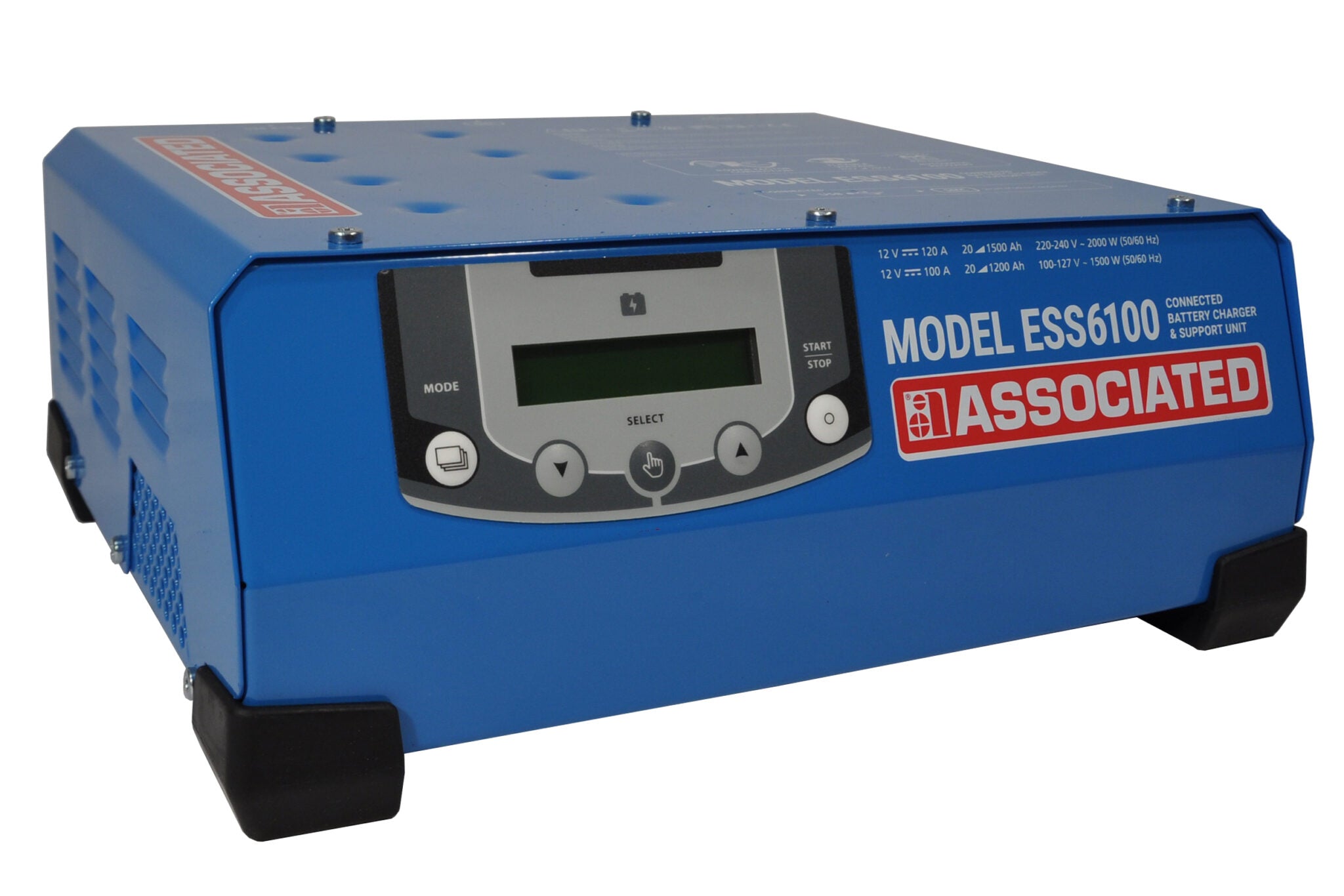 Associated Equipment ESS6100 100A Connected Battery Charger and Support Unit, front angled view