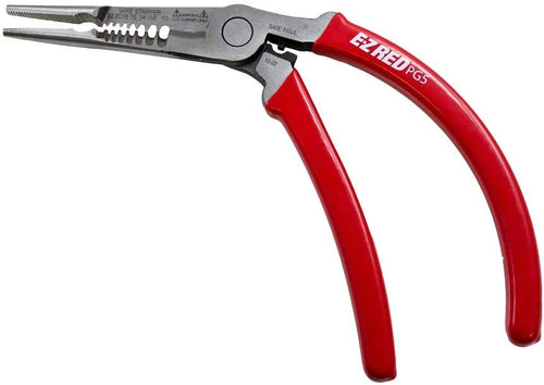 EZ RED PG5 5-in-1 Multi-Purpose Electrical/Automotive Stripper. Cutter. Crimper. Pliers. Extractor. Red - MPR Tools & Equipment