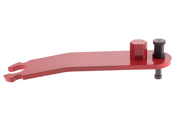 Milton Industries 21845 E-Z Store Door Alignment Bar, red compact tool on white background