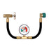 Emzone EMZ-45763 1234yf A/C Recharge Hose with Gauge, 13 In - product view with brass connectors and pressure gauge