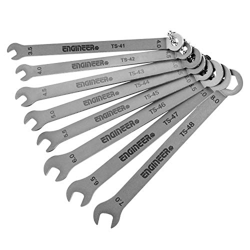 Engineer Inc. TS-04 Super Slim / Thin 8-in-1 Miniature Stainless Spanner Combination Wrench Set - Made in Japan - MPR Tools & Equipment