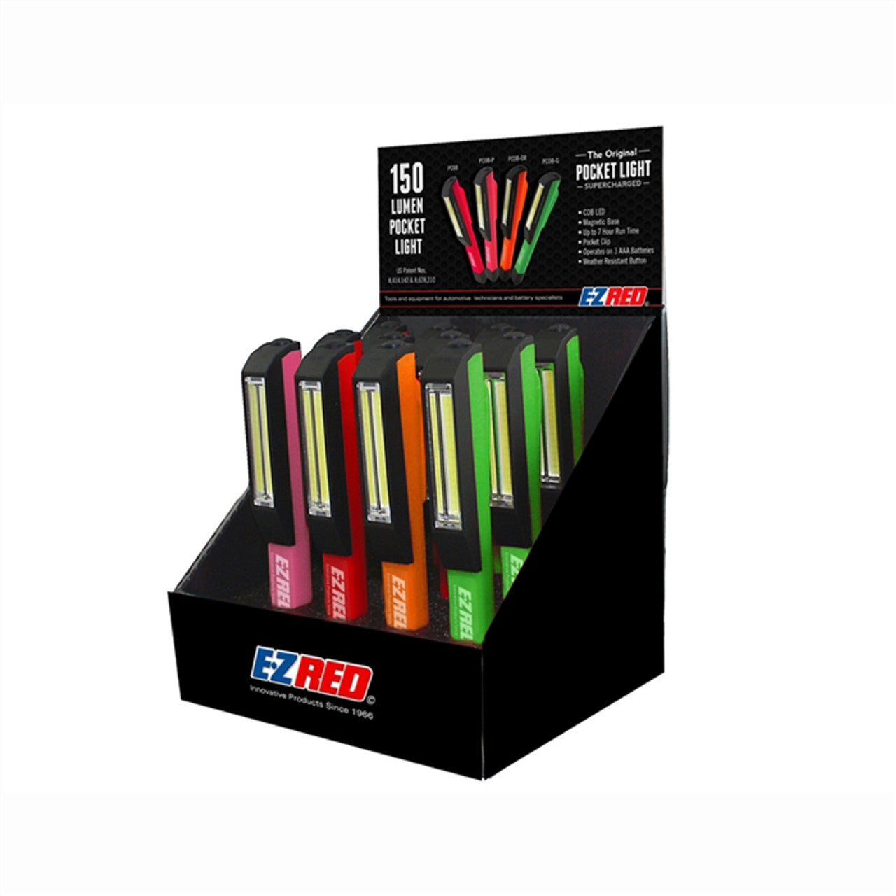 Ezred PCOB12PKC Pocket COB Light Stick Multi-Color 12PK - MPR Tools & Equipment