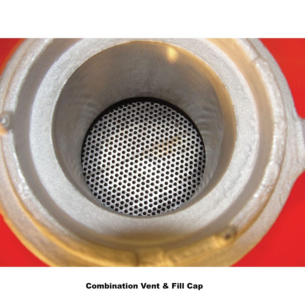 FC-25GC combination fire-screened vent and fill cap close-up