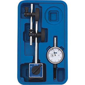 Fowler Precision 72-585-155-0 X-Proof Water Resistant Indicator Set with magnetic base and dial indicator in blue case