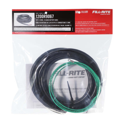 Fill-Rite 1200R9067 18' 12 Gauge 2 Wire Battery Cable And 5' Gorund Wire. - MPR Tools & Equipment