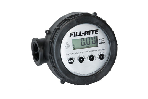 Fill-Rite 820 2 to 20 GPM Digital Meter. Accuracy of ±0.5%. Left to Right Flow. - MPR Tools & Equipment