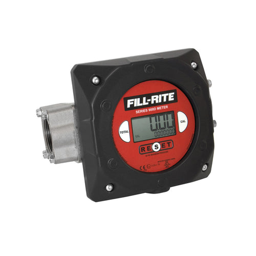 Fill-Rite 900CD1.5BSPT 23 to 151 LPM Digital Meter. Accuracy of ±1.25%. Left to Right Flow. 11/2" BSPT Threads. Can Measu - MPR Tools & Equipment