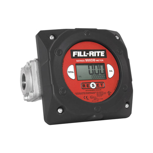 Fill-Rite 900CDBSPT 23 to 151 LPM Digital Meter. Accuracy of ±1.25%. Left to Right Flow. 1" BSPT Threads. Can Measur - MPR Tools & Equipment