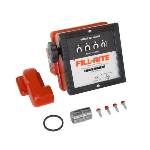 Fill-Rite 901CLMK300 23 to 151 LPM Meter Kit. Accuracy of ±2%. Liter Register, Left to Right Flow, 1" NPT Threads. Reg - MPR Tools & Equipment