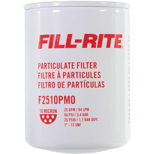 Fill-Rite F2510PM0 10 Micron Hydrosorb® Filter, 1"-12 UNF up to 25 GPM - MPR Tools & Equipment