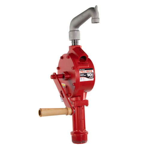 Fill-Rite FR113 10 GPM, Rotary Hand Pump, Pail Spout, Telescoping Steel Suction Tube (20" X 341/2"), Vacuum Breaker. - MPR Tools & Equipment