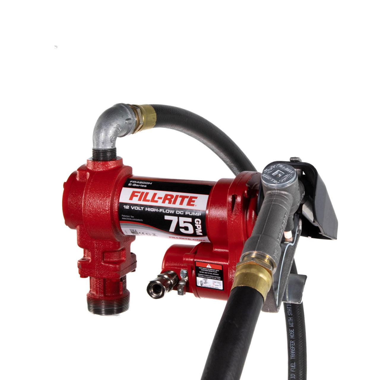 Fill-Rite FR4210HE 76 LPM, 12V DC High Flow Pump, 1" x 3.6 m Hose, 1" Manual Nozzle - MPR Tools & Equipment