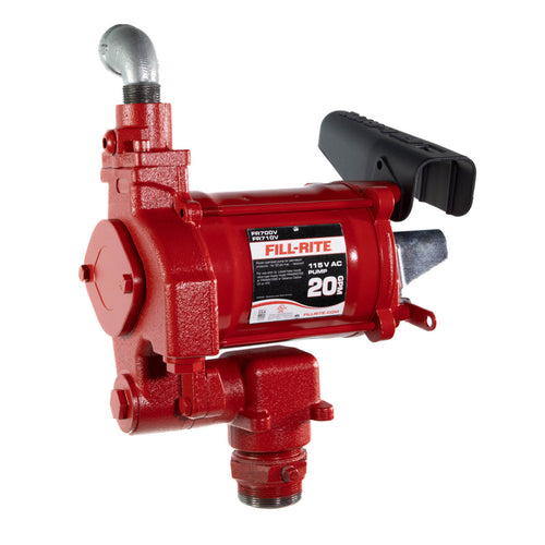 Fill-Rite FR710VN 20 GPM, 115V AC 60 Hz High Flow Pump, 1" Discharge, No Accessories. - MPR Tools & Equipment