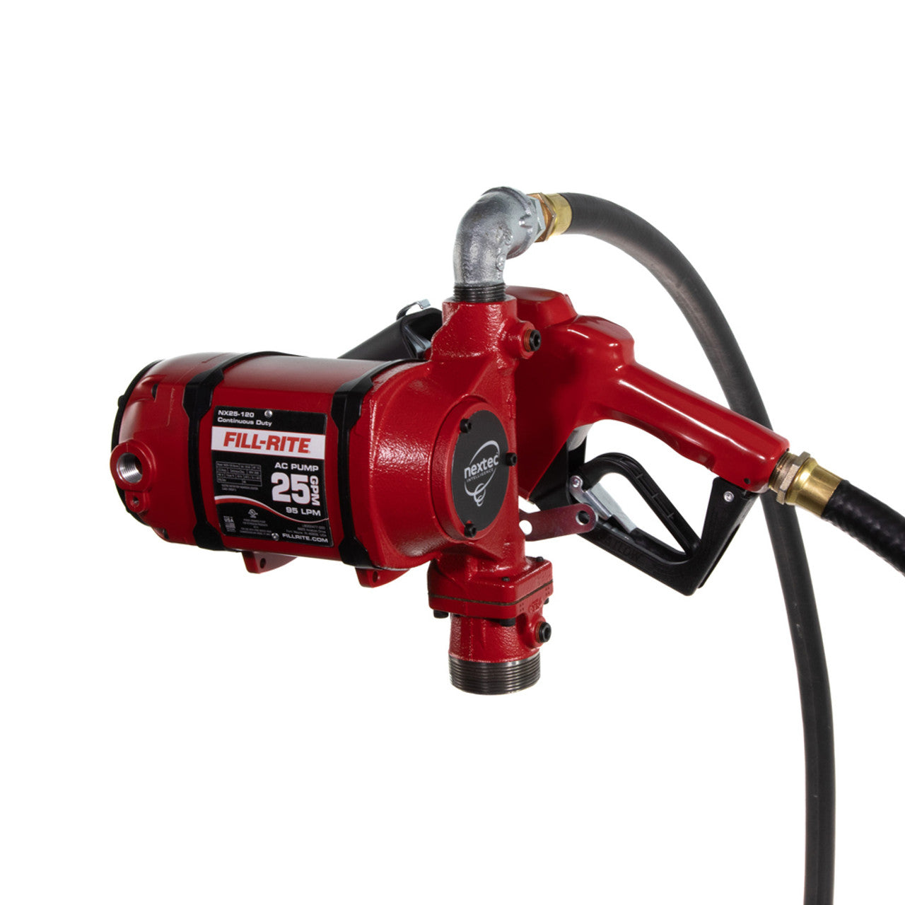 Fill-Rite NX25-120NB-AG 120V Pump; NPT; BUNG; 3/4" Auto Unleaded Nozzle; 3/4"X12' Hose - MPR Tools & Equipment