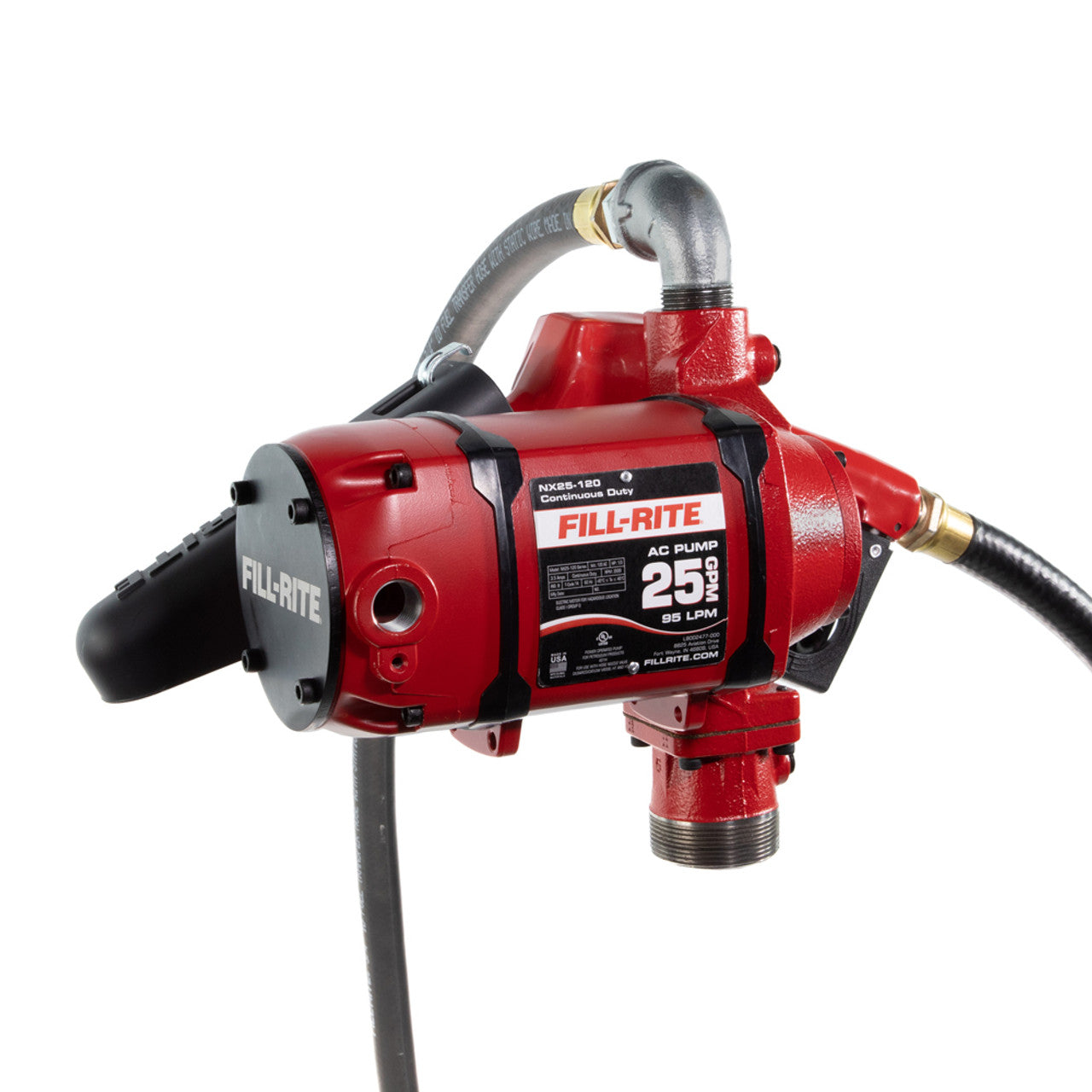 Fill-Rite NX25-120NB-AG 120V Pump; NPT; BUNG; 3/4" Auto Unleaded Nozzle; 3/4"X12' Hose - MPR Tools & Equipment