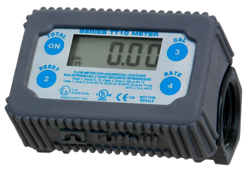 Fill-Rite Tuthill TT10PN 1" 2 - 35 GPM(8-132 LPM) Digital In-Line Turbine Chemical Transfer Meter, Polymer - MPR Tools & Equipment