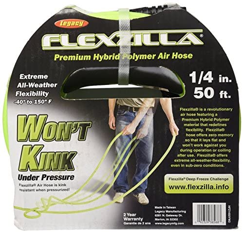 Flexzilla HFZ1450YW2 1/4 in. x 50 ft. ZillaGreen Air Hose - MPR Tools & Equipment