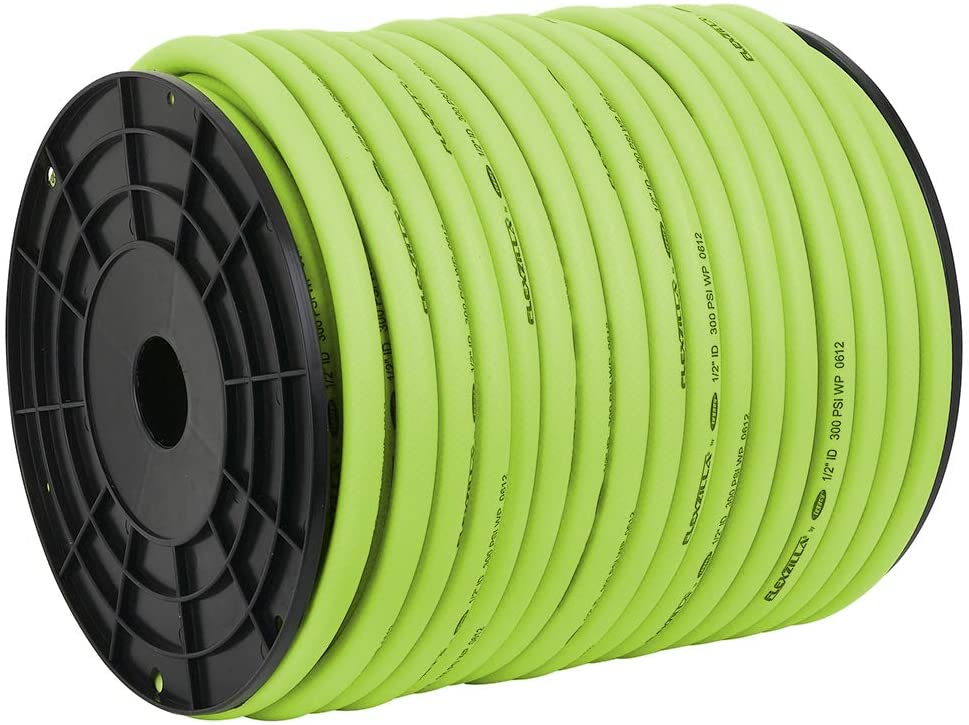 Flexzilla Pro Air Hose. Bulk Plastic Spool. 1/2 in. x 250 ft. Heavy Duty. Lightweight. Hybrid. ZillaGreen - HFZ12250YW - MPR Tools & Equipment