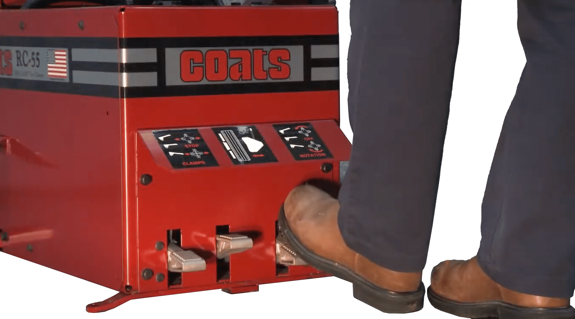 Coats RC Series Foot Pedal Controls - Clamps and Rotation