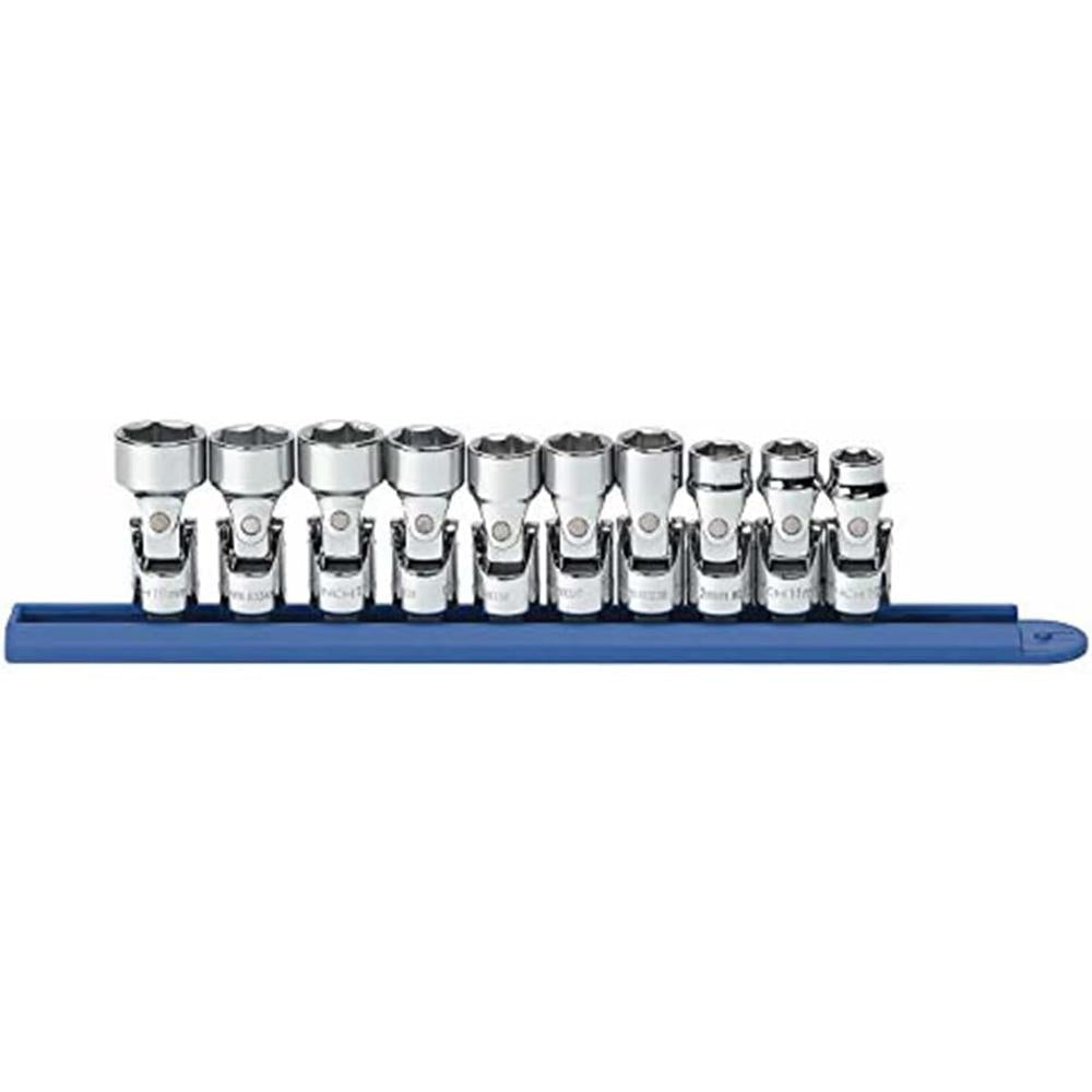 GEARWRENCH 10 Pc. 3/8" Drive 6 Point Flex Metric Socket Set - 80565