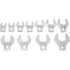 GEARWRENCH 11 Pc. 3/8" Drive Crowfoot SAE Wrench Set - 81908