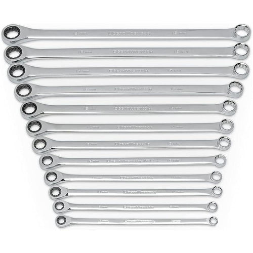 GEARWRENCH 12 Pc. 12 Point XL GearBox Double Box Ratcheting Metric Wrench Set - 85988