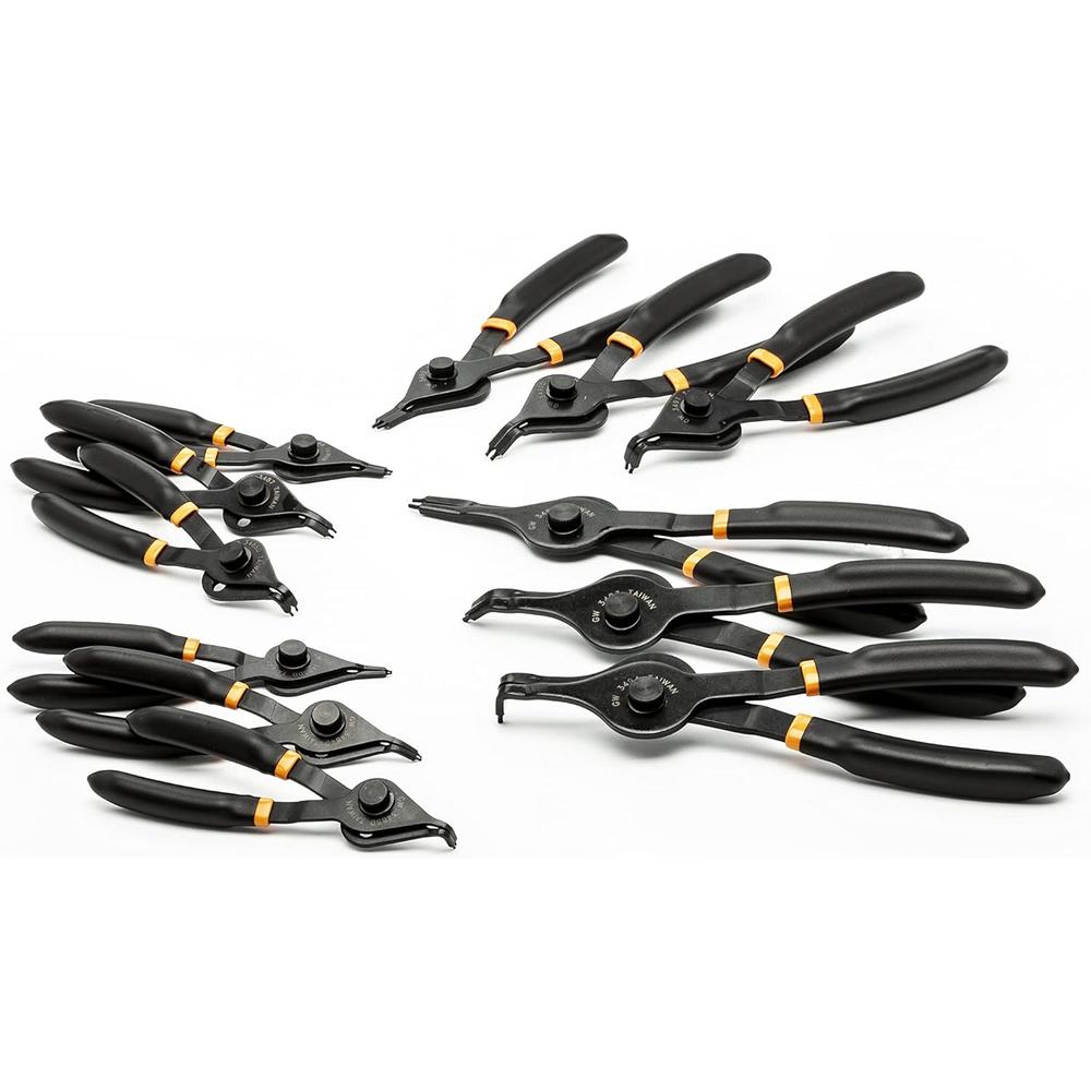 GEARWRENCH 12 Pc. Convertible Snap Ring Plier Set, Fixed Tip - 3495