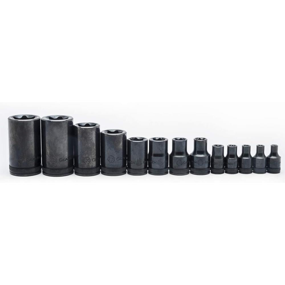 GEARWRENCH 13 Pc. 1/4", 3/8" & 1/2" Drive External Torx Socket Set - 80583