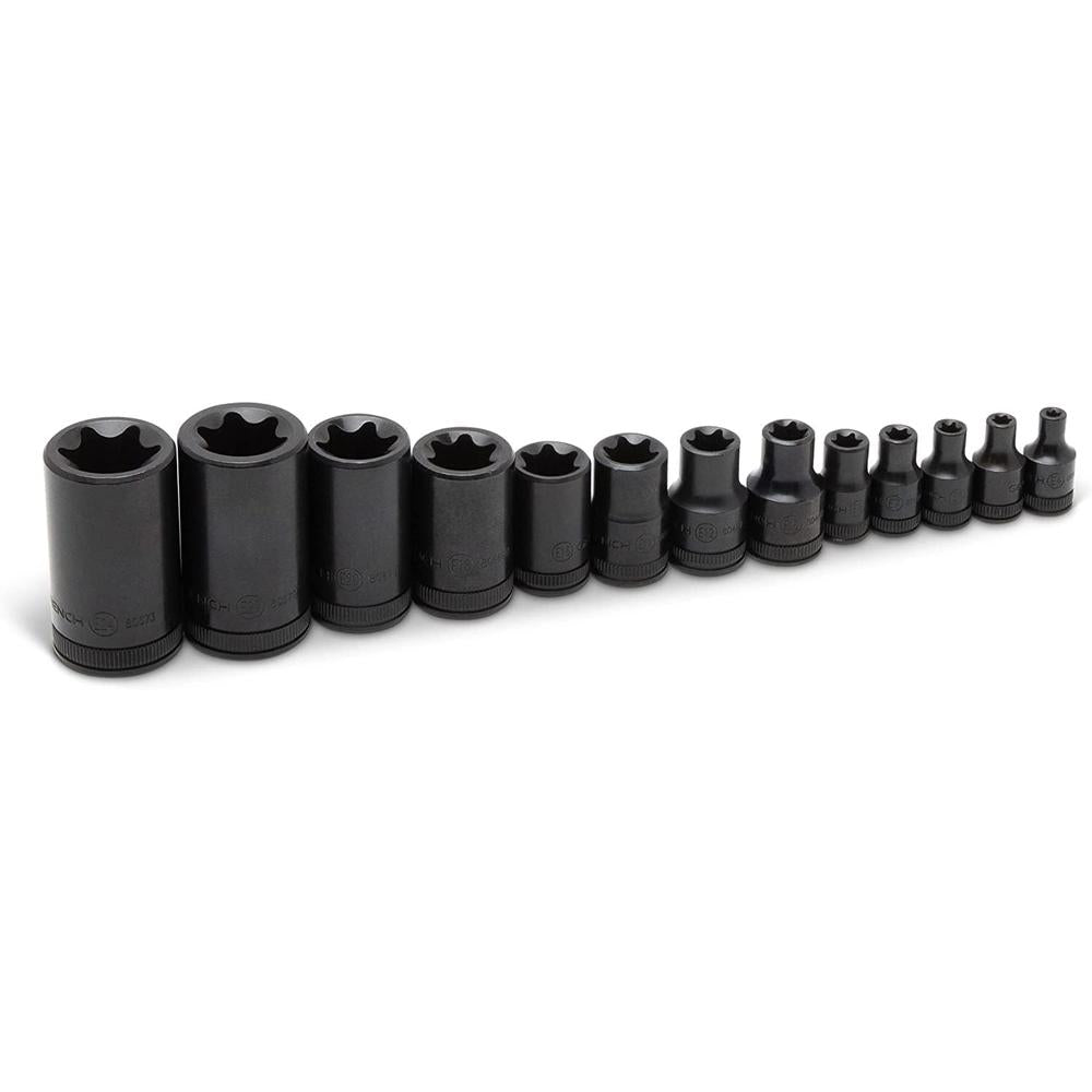 GEARWRENCH 13 Pc. 1/4", 3/8" & 1/2" Drive External Torx Socket Set - 80583