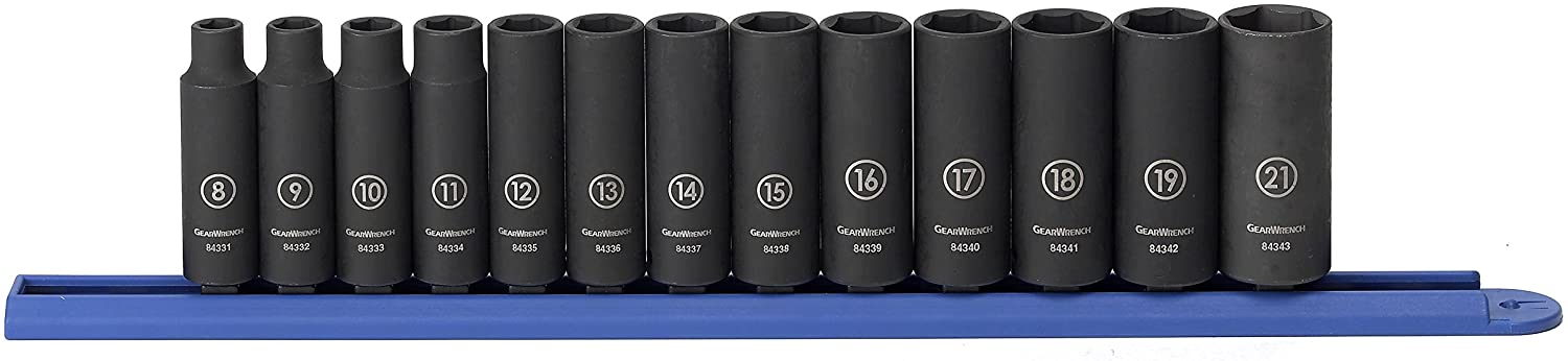 GEARWRENCH 13 Pc. 3/8" Drive 6 Point Deep Impact Metric Socket Set - 84914N - MPR Tools & Equipment