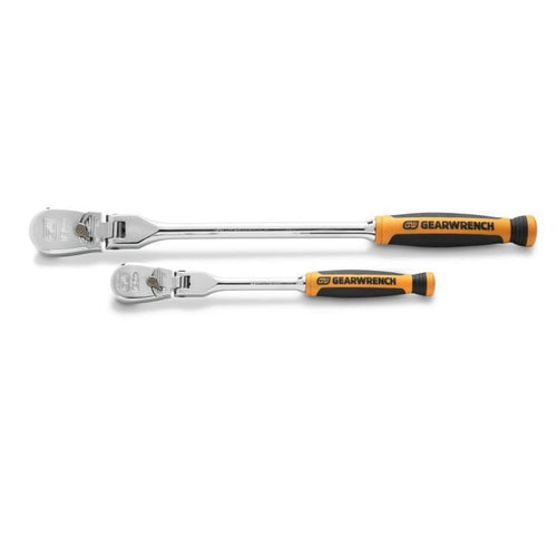 GEARWRENCH 2 Pc. 1/4" and 3/8" Drive 120XP Dual Material Flex Head Teardrop Ratchet Set - 81204P - MPR Tools & Equipment