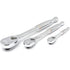 GEARWRENCH 3 Pc 1/4", 3/8" & 1/2" Drive Full Polish Ratchet Set, 90 Tooth - 81206T