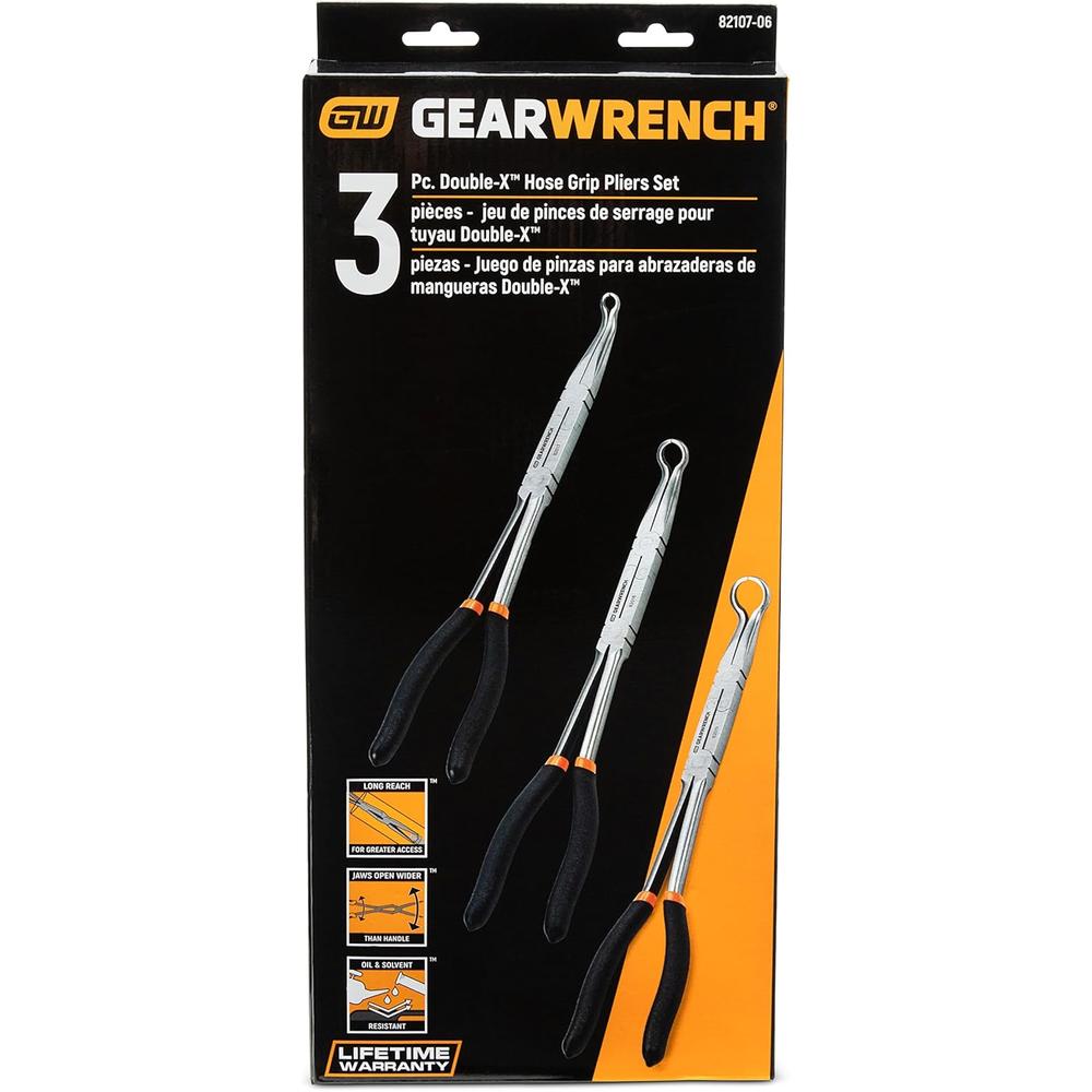 GEARWRENCH 3 Pc. Double-X Hose Grip Plier Set - 82107