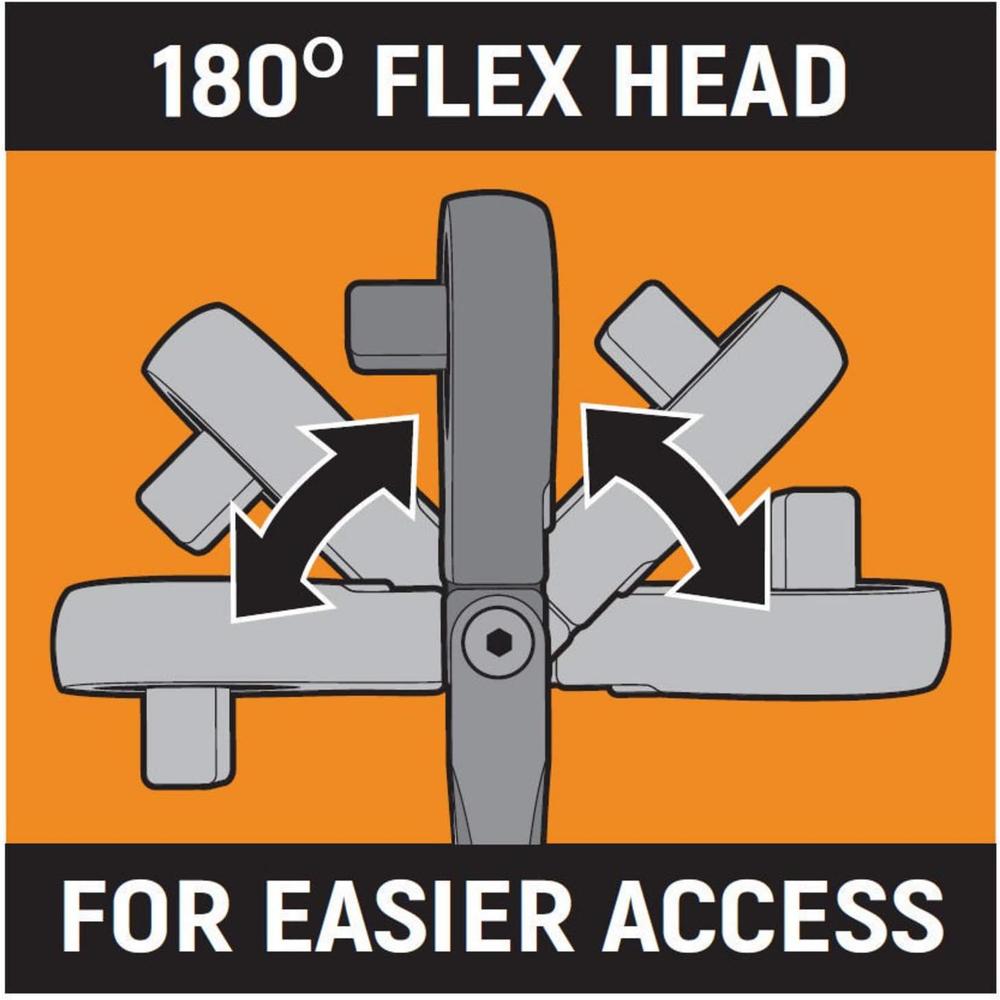GEARWRENCH 3/8" 120XP Flex Head Teardrop Ratchet with Dual Material Handle, 13-1/2" - 81210P
