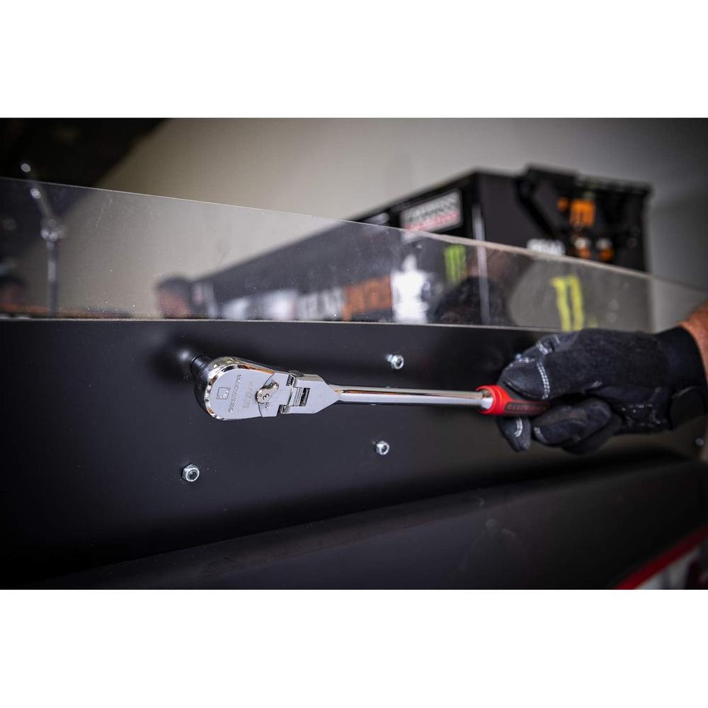 GEARWRENCH 3/8" 120XP Flex Head Teardrop Ratchet with Dual Material Handle, 13-1/2" - 81210P