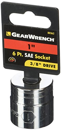 GEARWRENCH 3/8" Drive Standard SAE Socket 1", 6 Point - 80362 - MPR Tools & Equipment